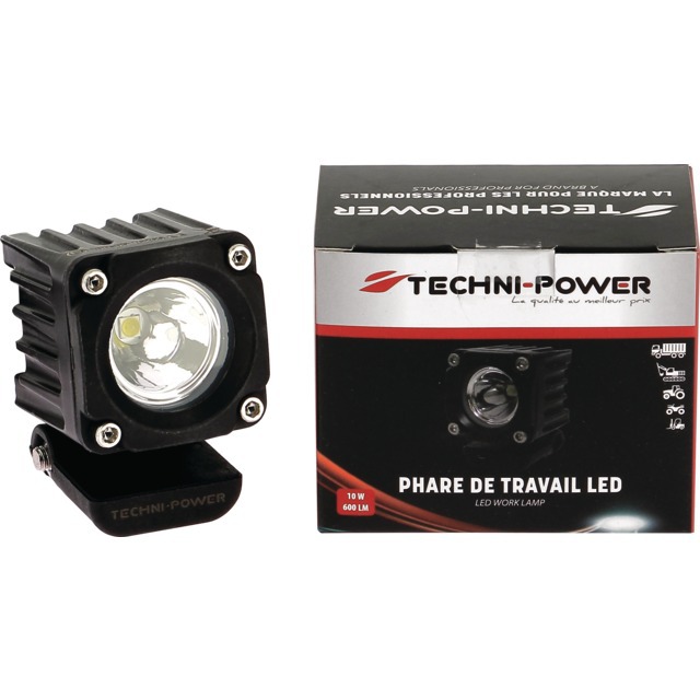 Phare LED Carre Mini 12/24V 10W 600 Lumens Techni-power référence fournisseur 1210146